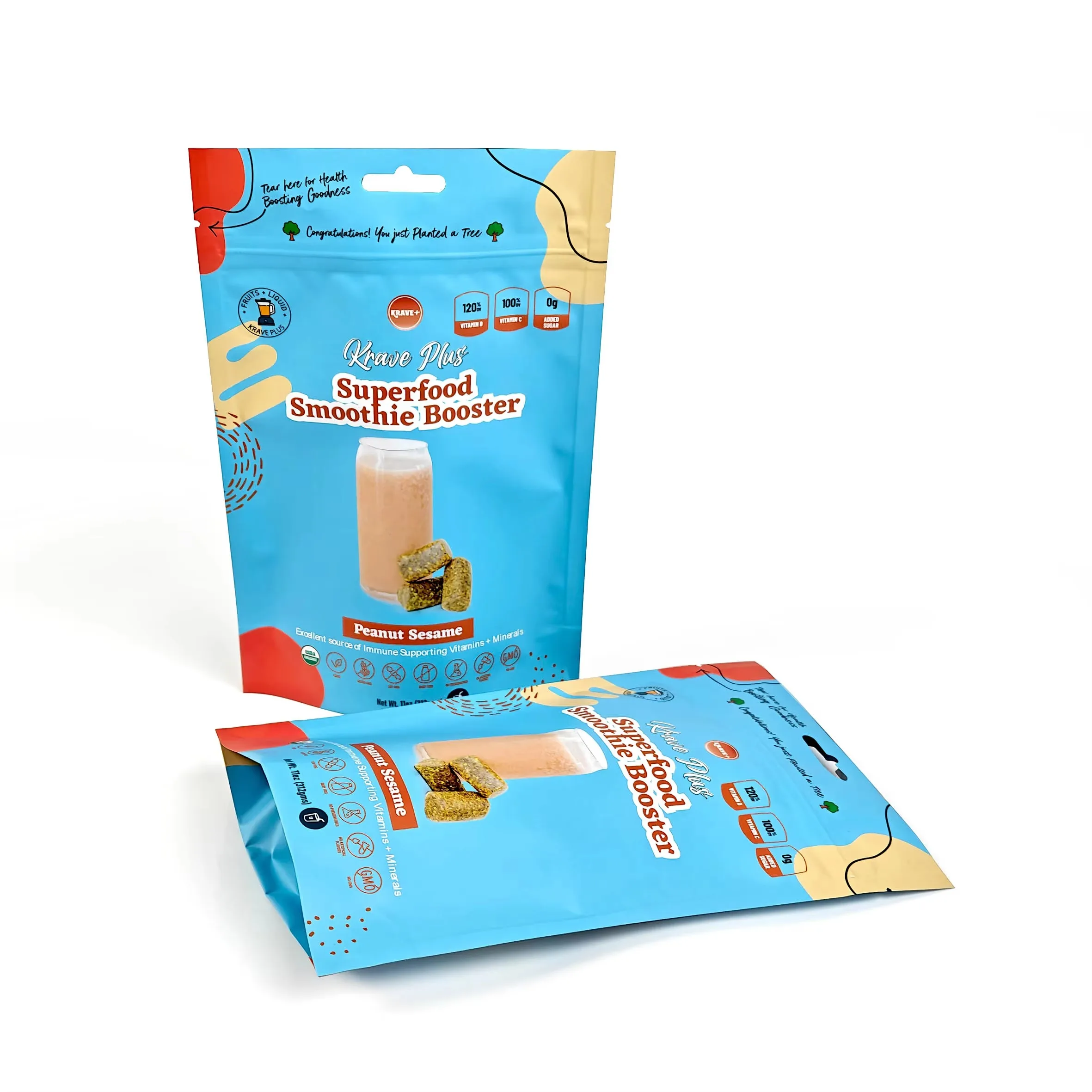 Custom Printed Ziplock Bags｜Candy Snack Stand-Up Pouches｜Zipper Food Grade Packaging Bags