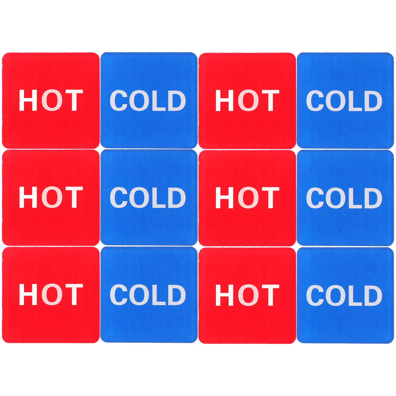 

6 Pairs Cold Hot Water Signs Acrylic Heater Faucet Stickers Bathrooms Hotels Dorms Temperature Differentiation Clear Labeling