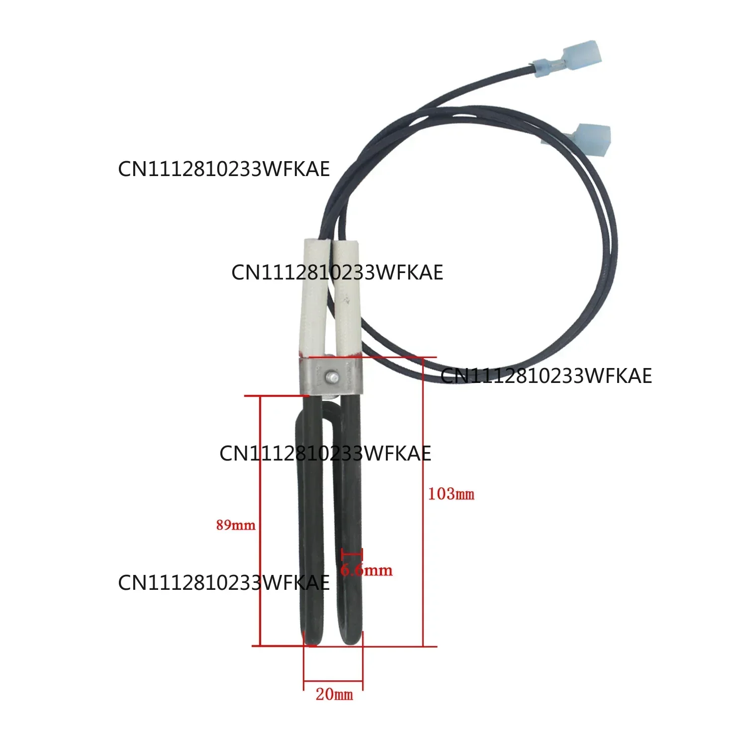 380W 220V 380W Pellet Stove Ignitor Ceramic Igniter Ceramic Heating Tube Spark Plug for Pellet Stove OD 6.6mm