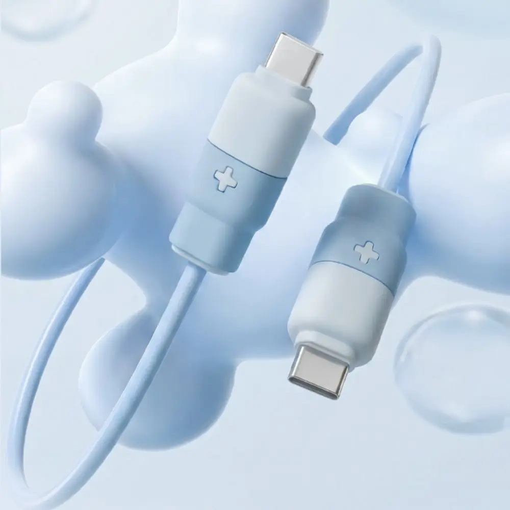 Practical Silicone Type-C Cable Protector Anti-tear Soft Data Cable Protective Cover Decorative Cord Saver Data Line Accessories