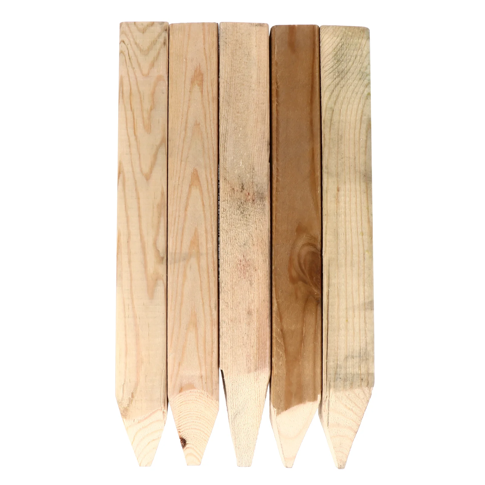 

5 Pcs Wood Pile Yard Stake Garden Wooden Posts Fence Supplies Baby Flower Bed Border Pillar Ground Building Stakes