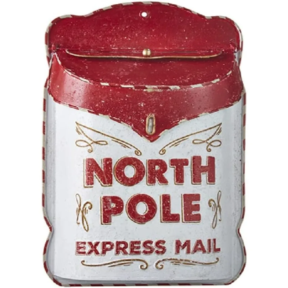 

Imports 2022 Destination Christmas 15.5" North Pole Express Embossed Mailbox