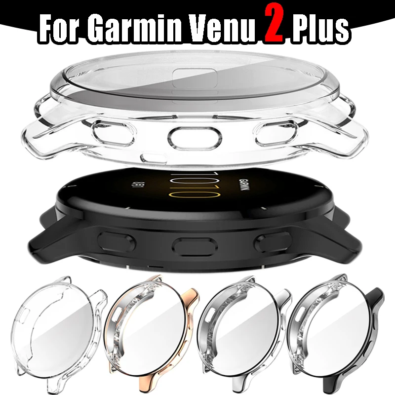 Screen Protector Case For Garmin Venu 2 Plus Full Coverage Glass Smartwatch PC Protective Cover For Garmin Venu 2 Plus Shell