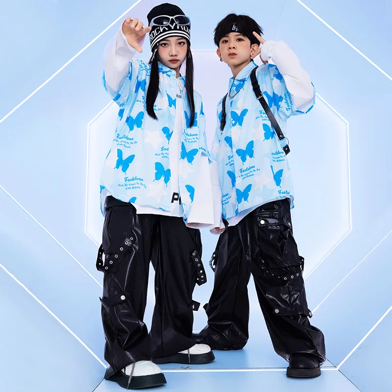 Детские костюмы для мальчиков в стиле хип-хоп, наборы для барабана для девочек, уличные танцевальные джазовые танцевальные костюмы