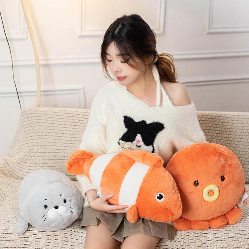 Nette Clown Fisch Octopus Siegel Aquarium Plüsch Spielzeug Meer Ozean Blobfish Marine Kreatur Gefüllte Puppen Junge Mädchen Kawaii Geburtstag Geschenke