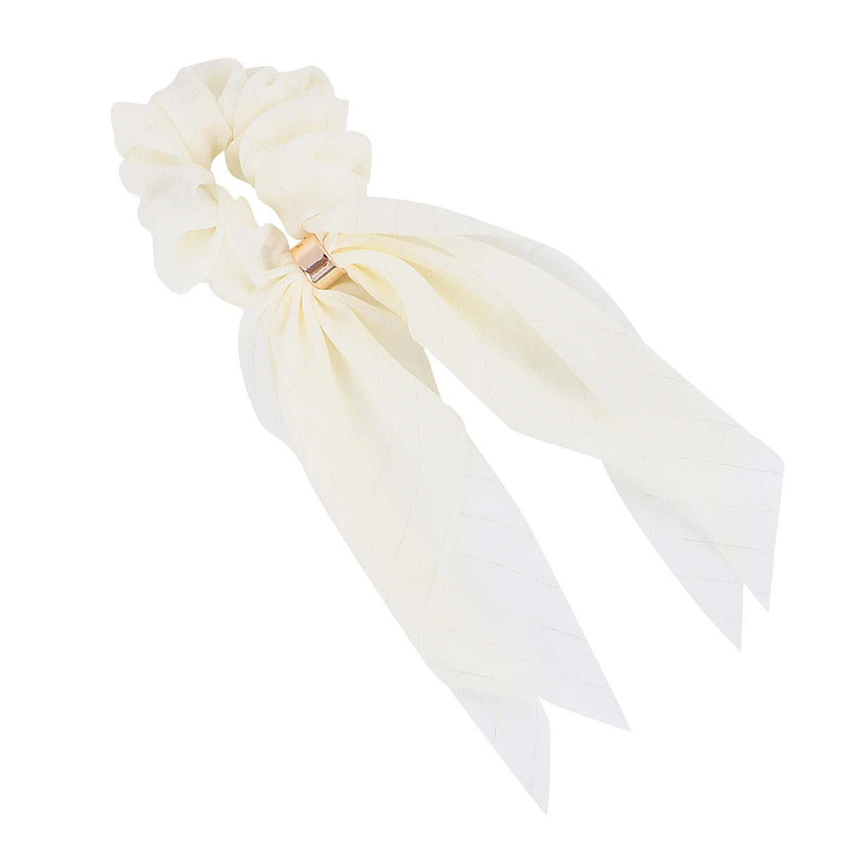 

Elastic Hair Ties Double Layer Scrunchies Ribbon Accessories Yellow Ponytail Holder Miss