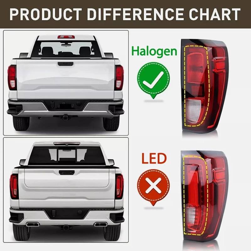Rear Brake Lamp Tail Ligh For GMC Sierra 1500 Limited 2500 Halogen Tail Light 2019 2020 2021 2022 2023 t Assembly  Car Lights