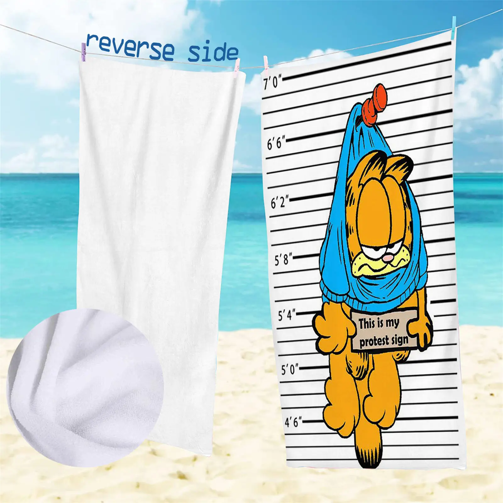 Garfield Home Shower Towel Towels Bathroom Cotton 100% Bath & Items Microfiber Suitable Beach Travel