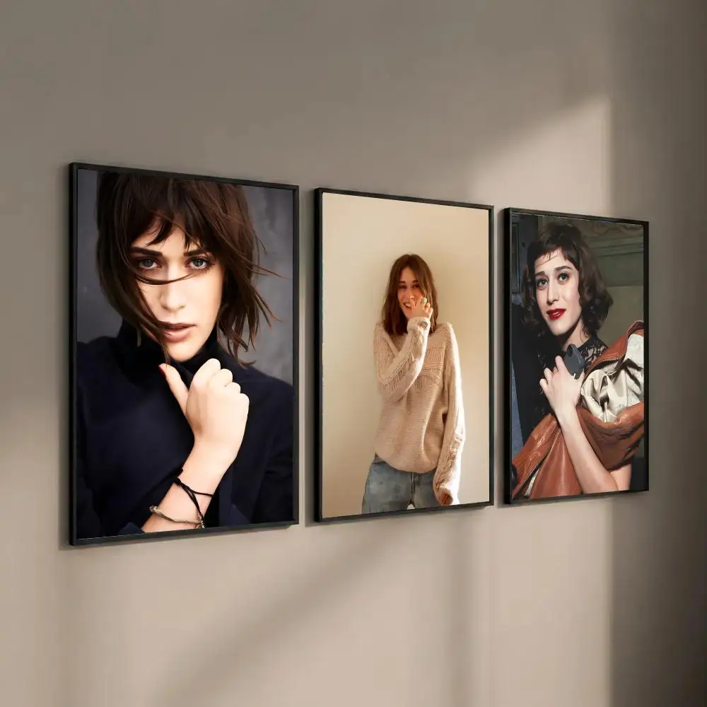 Actor L-Lizzy Caplan Poster Waterproof Sticky Wall Art Print For Bedroom Living Room Hallway Bar Home Decor