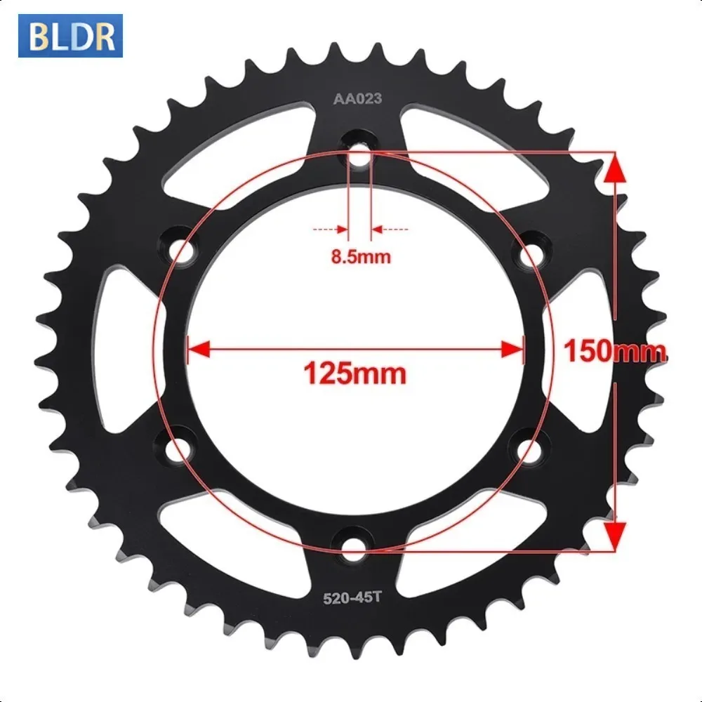 520-13T 45T Front Rear Sprocket for Husqvarna 701 Enduro for K*TM 400 EGS-E 400 600 LC4 E Enduro 690 LC4 Enduro