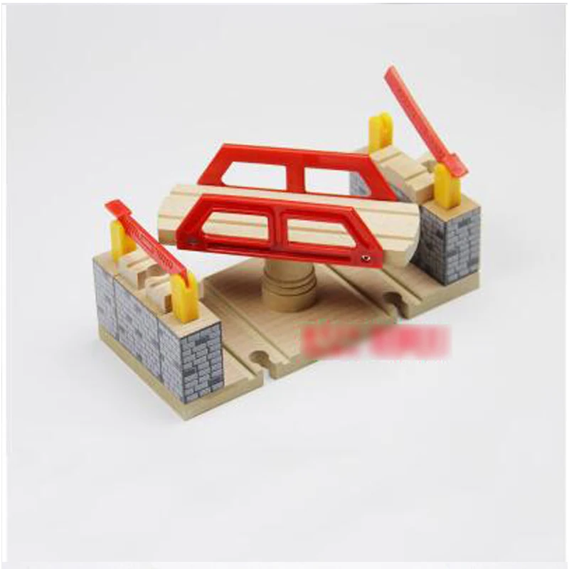 Wooden Bridge Luxury Multifunction Rotary Double-Track Rail Cars And Accessories Suitable For Wooden Electric Car PD78