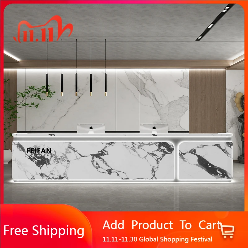 

Organizers Company Reception Desks Modern Shop Beauty Bar Luxury Reception Desks Executive Comptoire Accueil Lounge Furniture