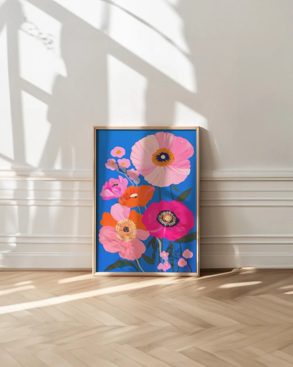 سوق الزهور روتردام، رسم الزهور التجريدي، فن الجدار الكهربائي، طباعة الأزهار، الفن البسيط، فن الأزهار، ديكور الطباعة الملونة