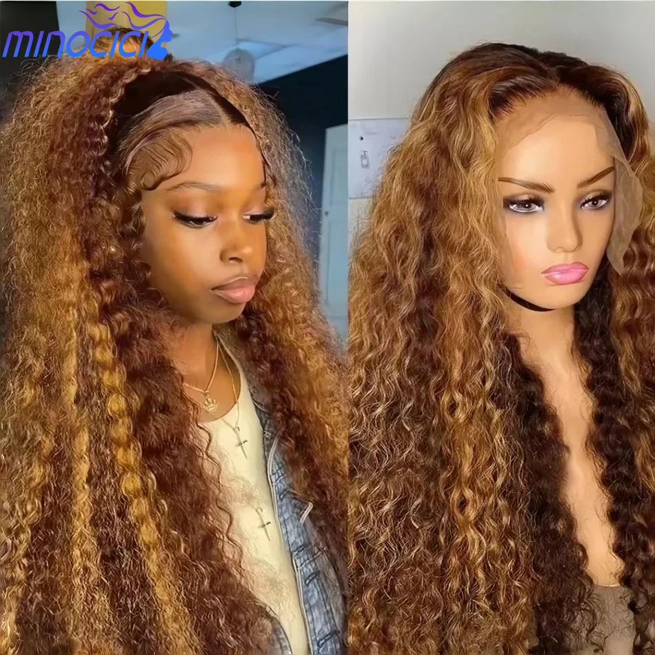 

Парик из натуральных кудрявых волос с HD-кружевной передней частью 13x6, 100% человеческие волосы, плотность 250, глубокая волна, предварительно выщипанные пряди, бразильские парики