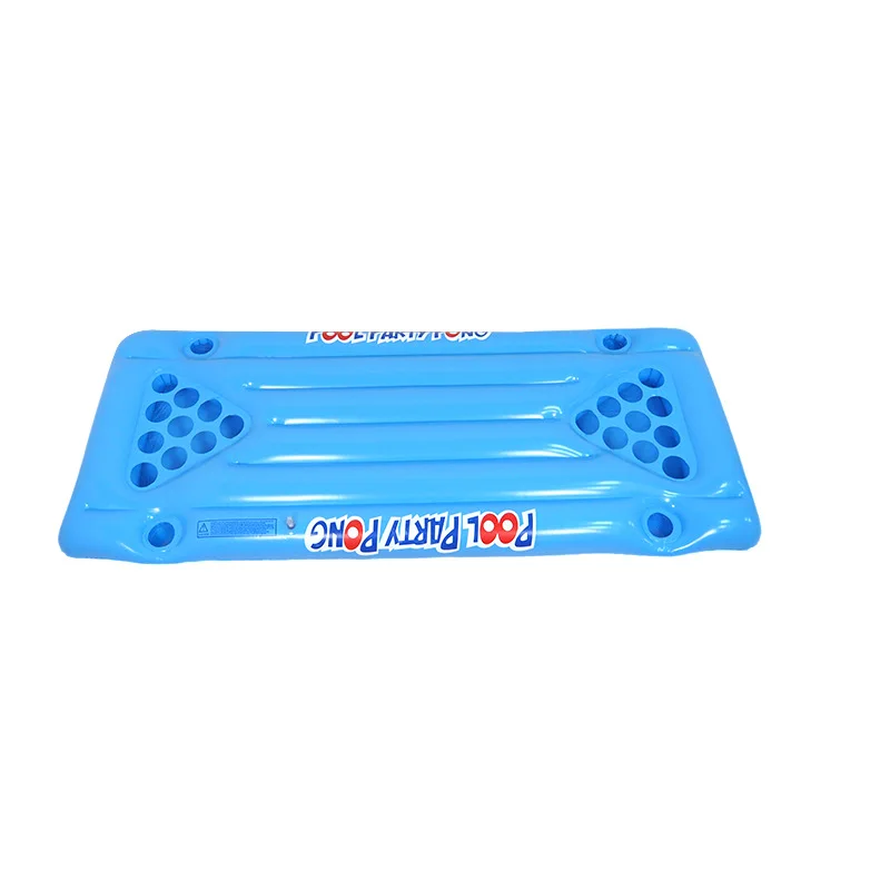 Gonfiabile galleggiante fila tavolo da gioco da ping pong intrattenimento acquatico vasca da birra gioco da tavolo aste di galleggiamento gonfiabili per nuoto in PVC