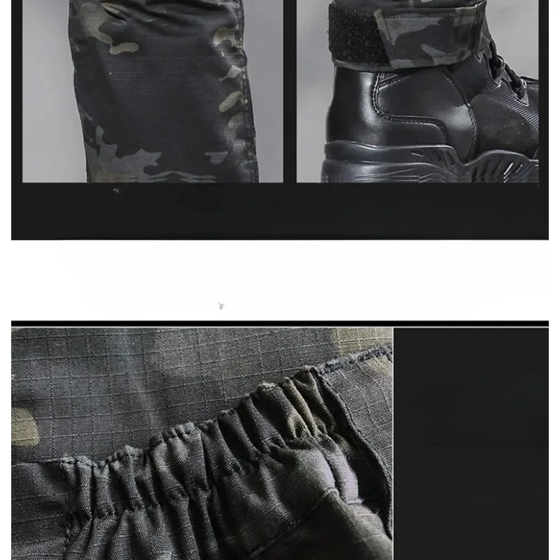 Outdoor Clothing Tactical Pants Men Loose Multi-pocket Training Workwear Spring and Autumn Multi-pocket Camouflage Cross-border