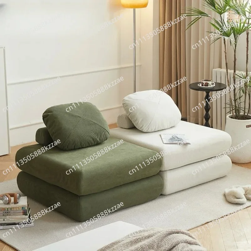 Lazy Sofa Single Person Detachable And Washable Sofa Home Furniture Living Room Bed Dual-useTatami Tofu New