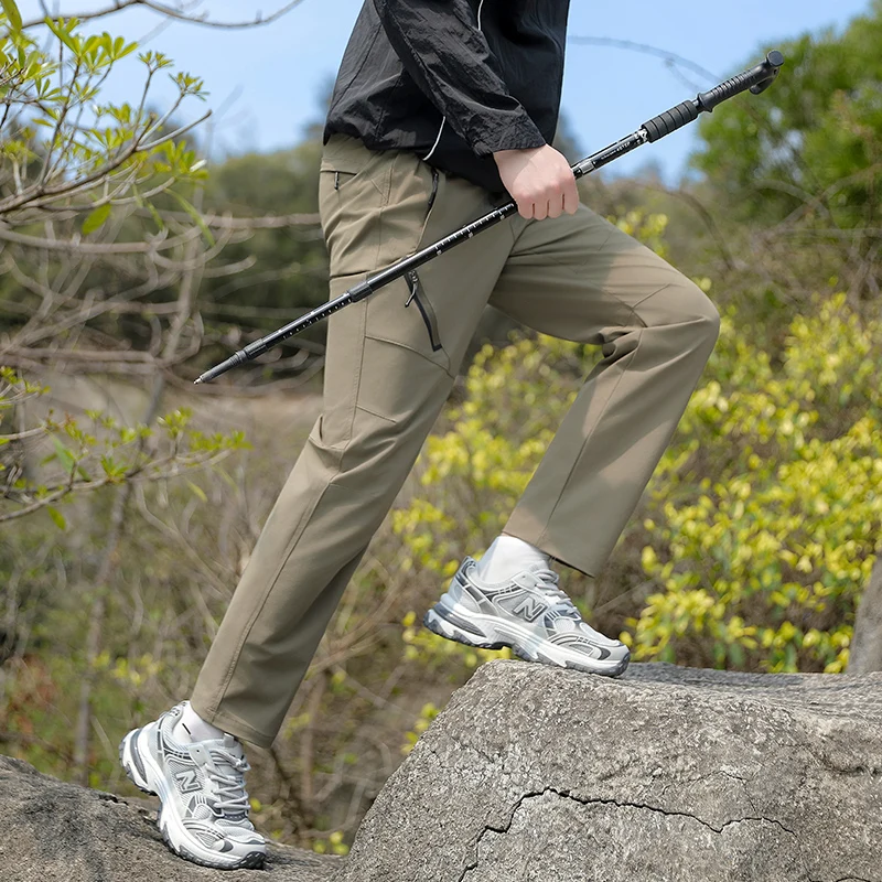 Four Sided Elastic Quick Drying Pants for Men's Mountaineering Outdoor Pants, Light and Thin for Women's Summer Elastic Breathab