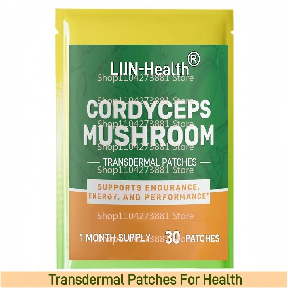 30 Patches Cordyceps Mushroom Transdermal Patches for Energy Focus Athletic Performance