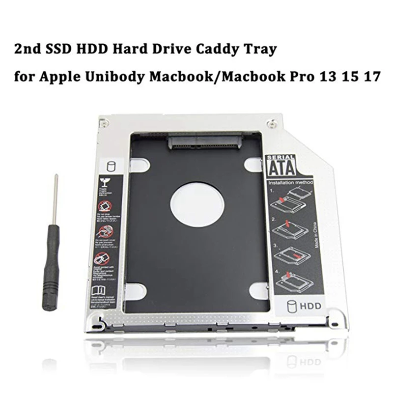 Hot TTKK 1 Pcs M.2 NGFF (SATA) SSD To 2.5 Inch SATA Adapter Card 8Mm & 1 Pcs SATA 2Nd HDD HD SSD Enclosure Hard Drive Caddy Tray