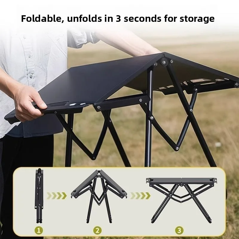 Outdoor folding tactical table portable picnic picnic travel table camping table storage