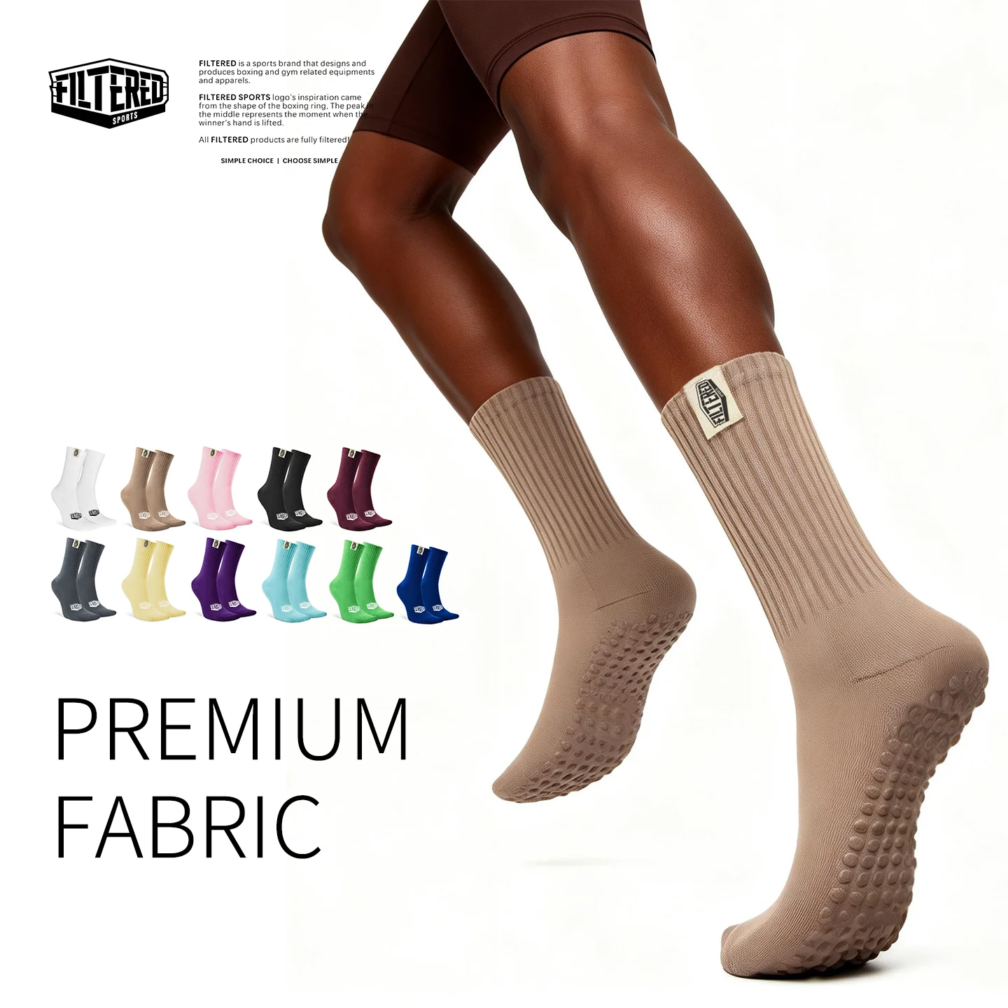 Pure Cotton Non-Slip Yoga Socks with Full Foot Silicone Grip for Pilates Barre Workout Gym Dance Anti-Skid Sports Unisex