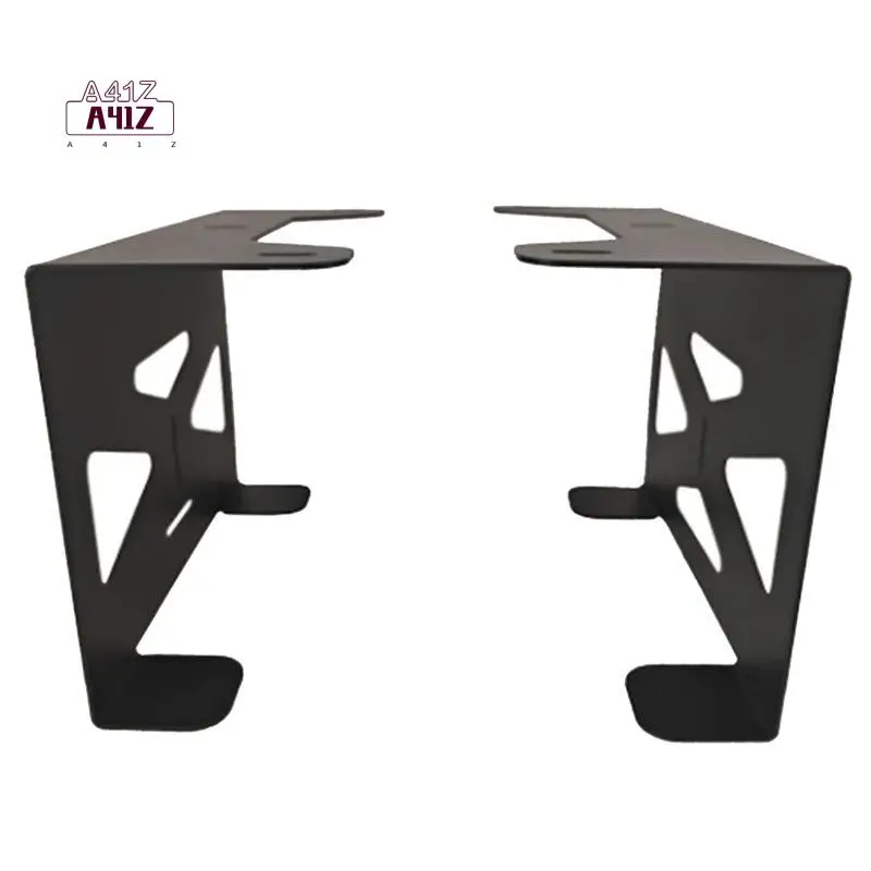 A41Z-Metal Under Desk Game Console Organizers Storage Holder Stand For PS5 Console Space Saving Mount