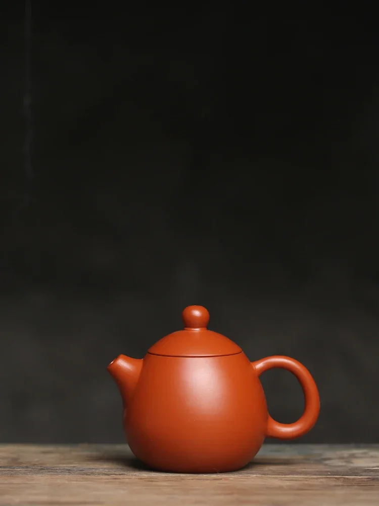 Hand-Pulled Dragon Egg-Shaped Teapot Chaozhou Zhang'S Red Mud Purple Clay Kung Fu Tea Pot  Tea Set Chinese Pottery Kettle