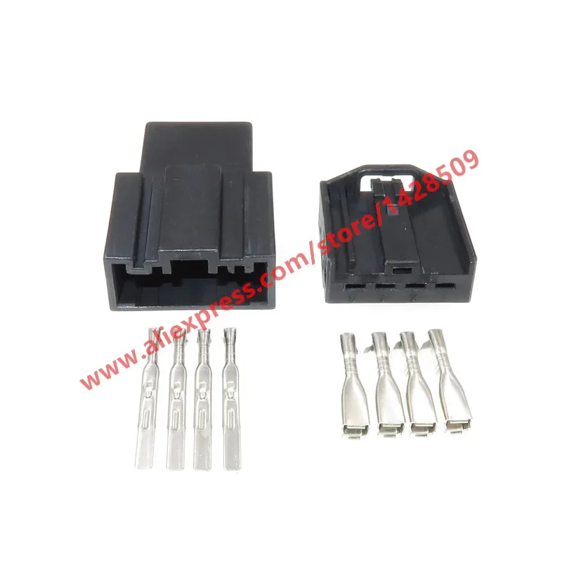 1 Set 4 Pin Car Bass Audio Plug Automotive Wire Speaker Connector Black Colour For BMW VW