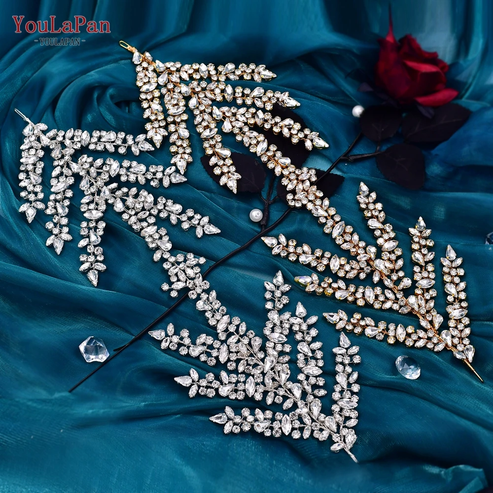 YouLaPan Luxury Rhinestone Bride Headband Woman Headpiece Wedding Hair Accessories Pageant Headdresse Wedding Tiara HP425