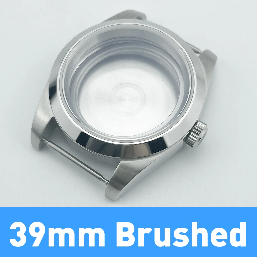 39mm Brushed Explor Watch Case with Scratch-Resistant Sapphire Crystal, Fits MIYOTA8215, 100m Water Resistance