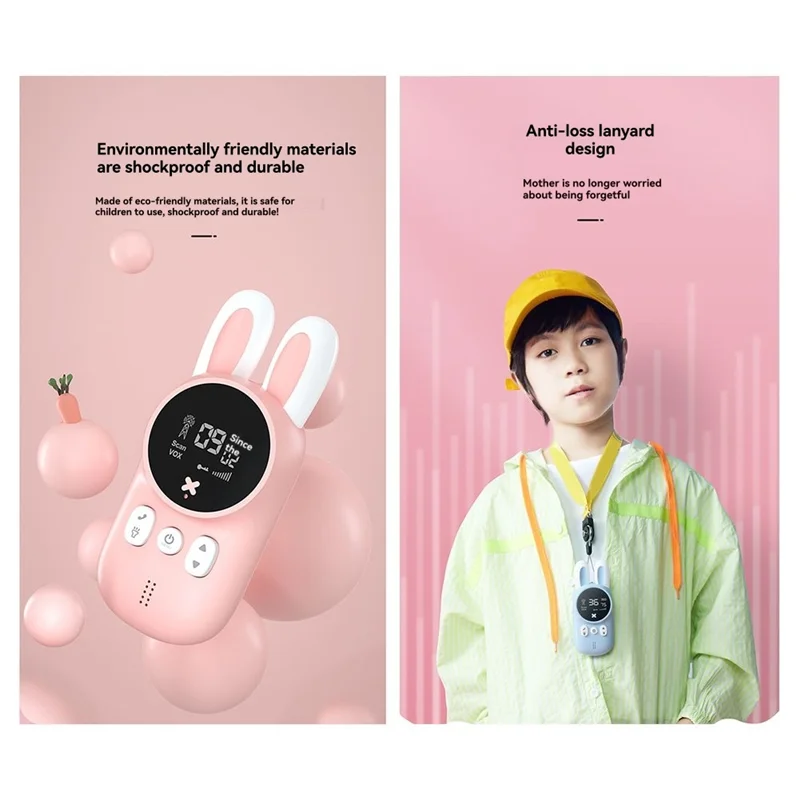 ที่ยอดเยี่ยม-การ์ตูนเด็ก Walkie Talkie ชุดวิทยุ UHF Interphone 3 กม., mini โทรศัพท์ออกแบบของขวัญเด็กหญิงและเด็กชาย