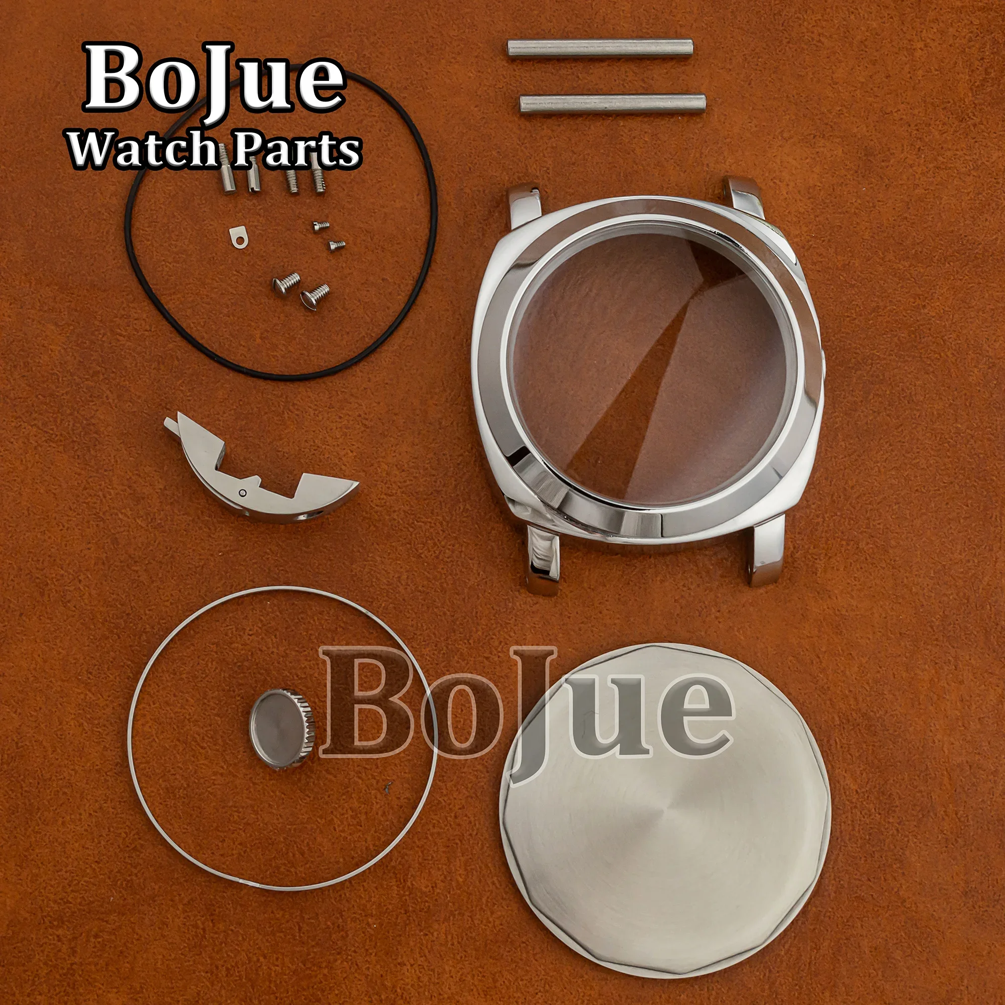 44mm Pam Case 10ATM Waterproof Watch Case Vintage Stainless Steel Pam Case for 5218 CG 6497/6498/ST3600 Movement Mod Parts