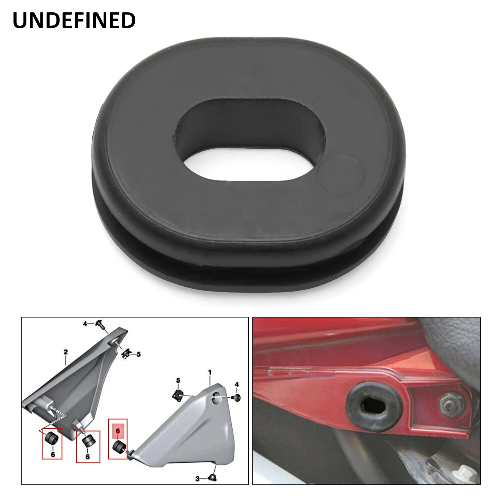 Motorcycle Rubber Battery Tray Side Cover Grommet For BMW R1200GS R1250GS R1200R Adventure 61138532186 8532186