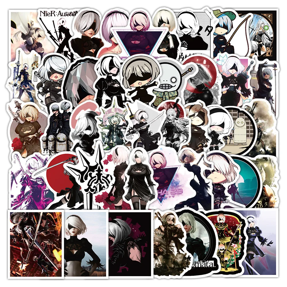 

10/50PCS NieR Automata Game Stickers Personalized Cool Creative Decorative Skateboard Helmet Motorcycle Stickers Kids Toy