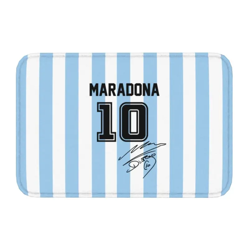 Argentina Soccer Legend D10s Diego Maradona Front Door Mat Anti-Slip Indoor Waterproof Doormat  Balcony Room Entrance Rug Carpet