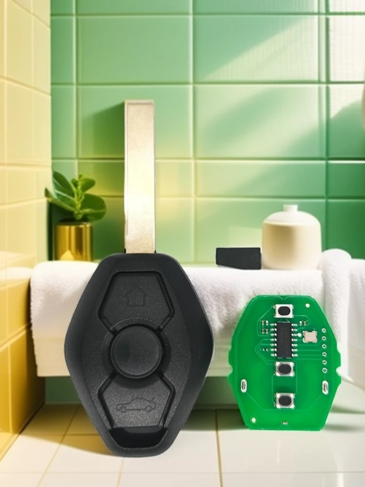 JXKEY ID44Chip pour clé de voiture à distance BMW système EWS sans clé 315/433 MHz Compatible avec E38 E39 E46 X3 X5 Z3 Z4 avec clé de voiture à batterie