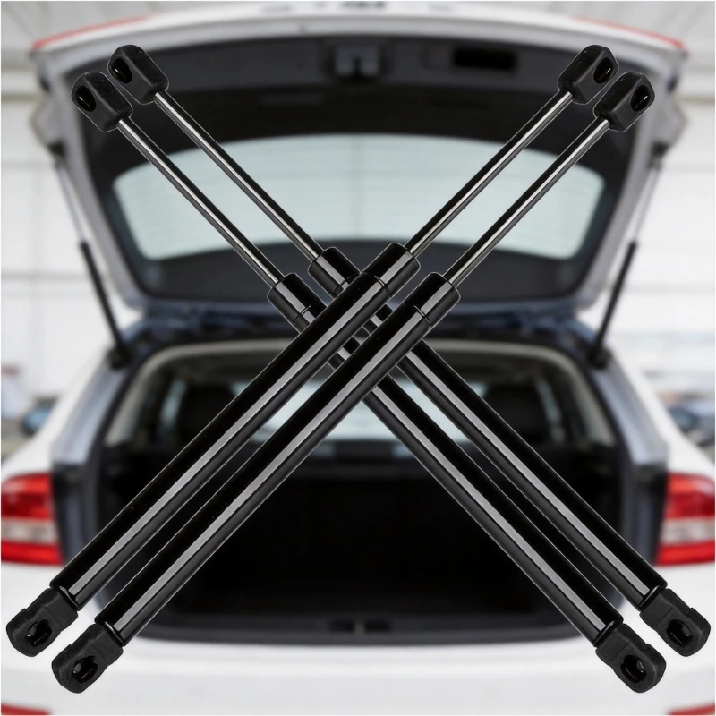 D8KE Rear Gate Support Struts, Two Black Metal Lift Support Rods with 492 Mm Comparison Length Fit for LY Hold Support, Access