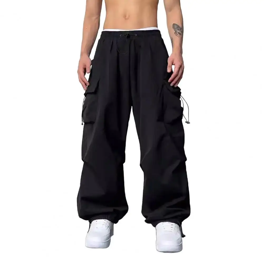 

Men Cargo Pants with Reinforced Pocket Stitching Stylish Men's Cargo Pants with Multiple Pockets Elastic for Streetwear