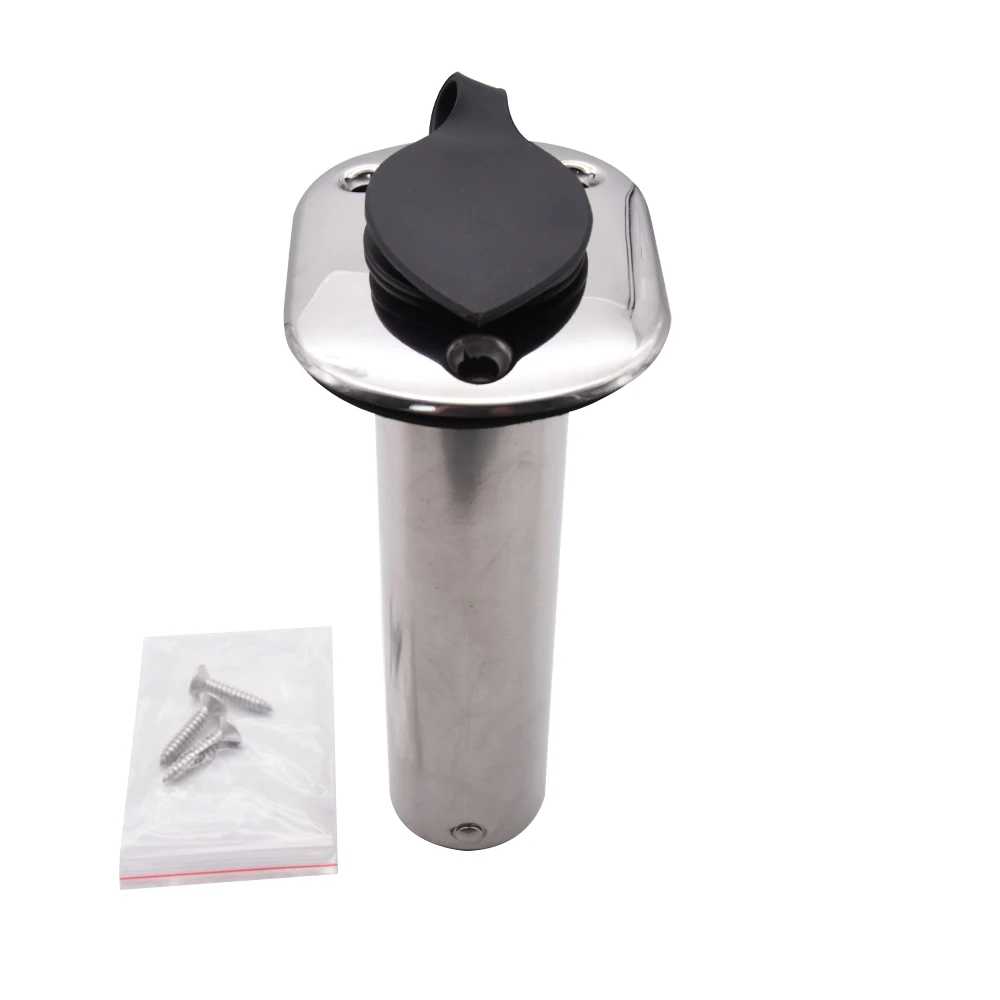 1 PCS Fishing Rod Holder Marine Stainless Steel Flush Mount 15 / 30 / 90 Degree Rod Pod for Marine Boat Fishing Tackle Accessory