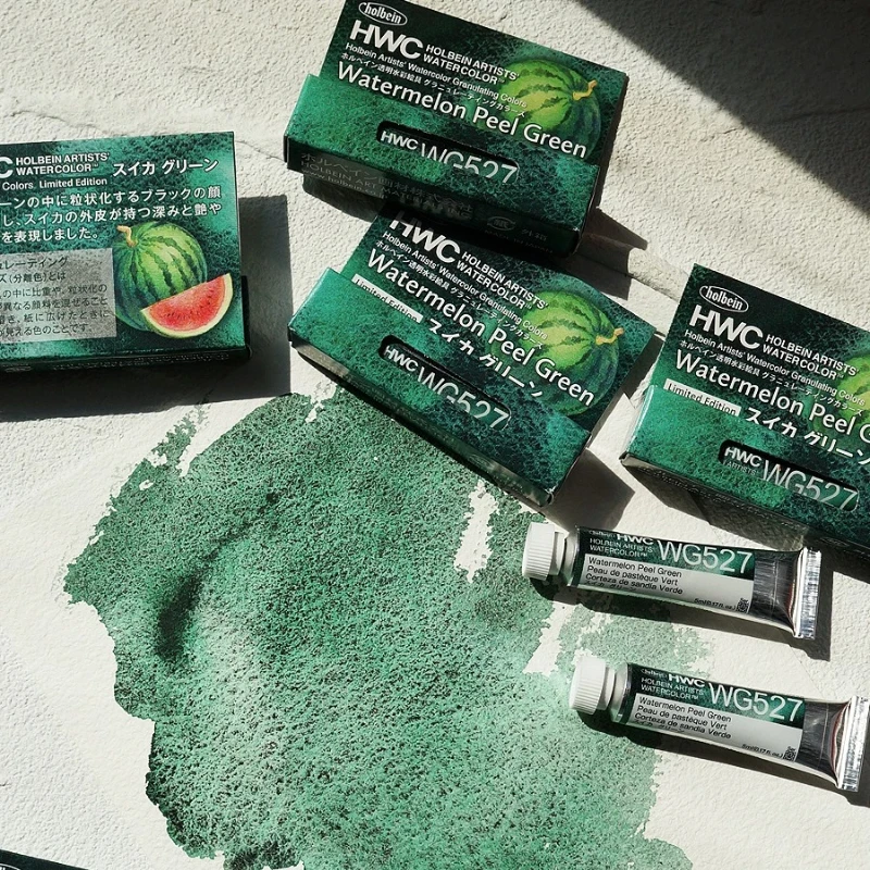 Holbein 2026 Sommer Limited Edition Granulierendes Aquarellpigment Wassermelonenrot/Grün Künstlerqualität Malbedarf – Detail 10