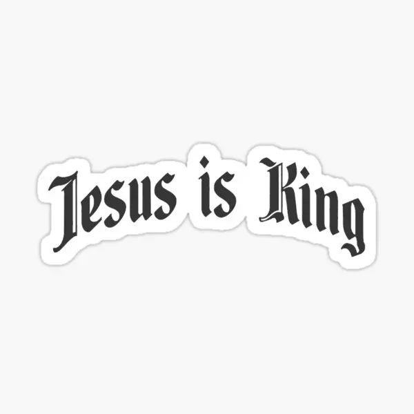 Jesus Is King Cool Fun  5PCS Stickers for Water Bottles Anime Print Art Car Bumper Cute Kid Window Laptop Cartoon Living Room