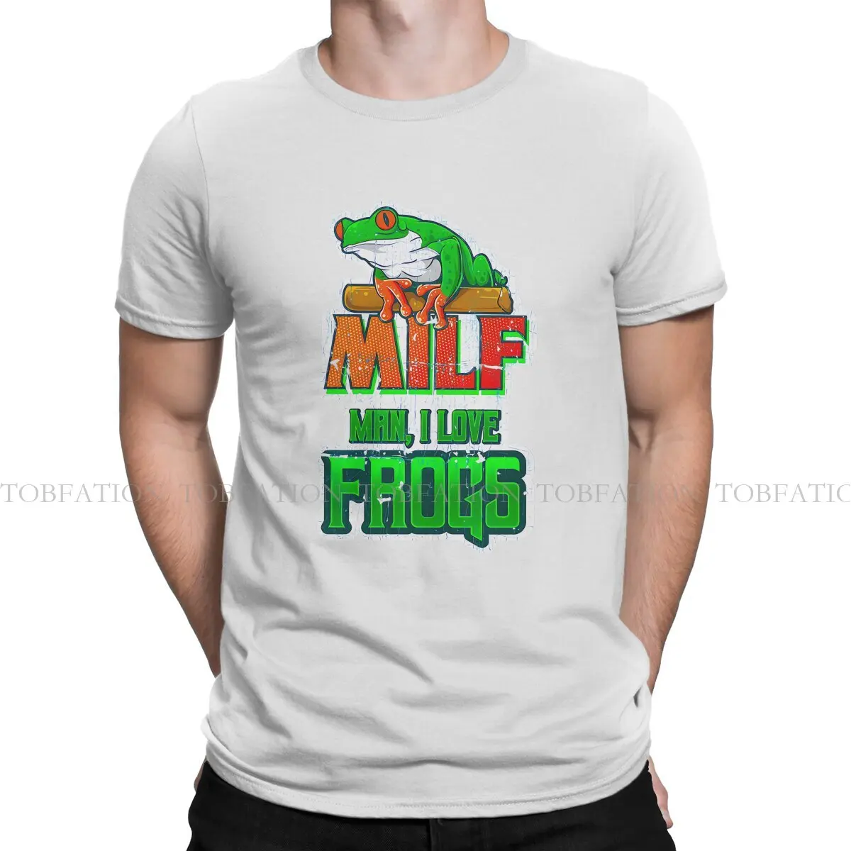 Frog Man TShirt MILF Man I Love Frogs Individuality T Shirt 100% Cotton Original Streetwear Hipster