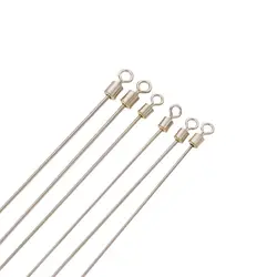 50pcs Long Pole Hard Steel Wire Fishing Swivel Solid Stainless Steel Barrel Rolling Connector Fishing Carp Accessories Tackle
