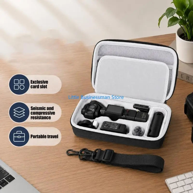 Hartschale für Pocket 4P Kamera-Reisetasche mit geformten Fächern, Netztasche und Schultergurt, kompaktes EVA M76A – Detail 7