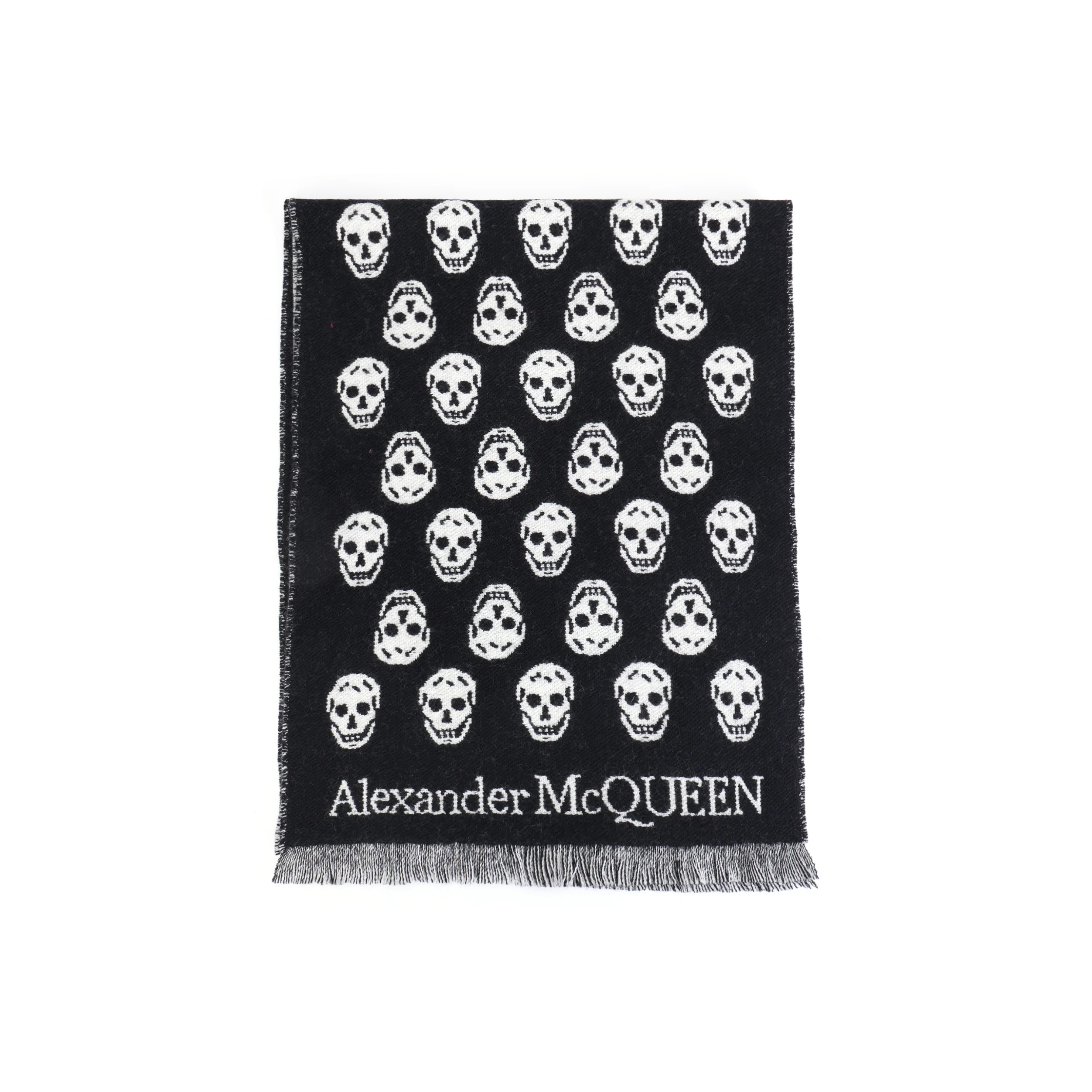 

Alexander McQueen Allover Skull Intarsia Scarf 6244253200Q-1078