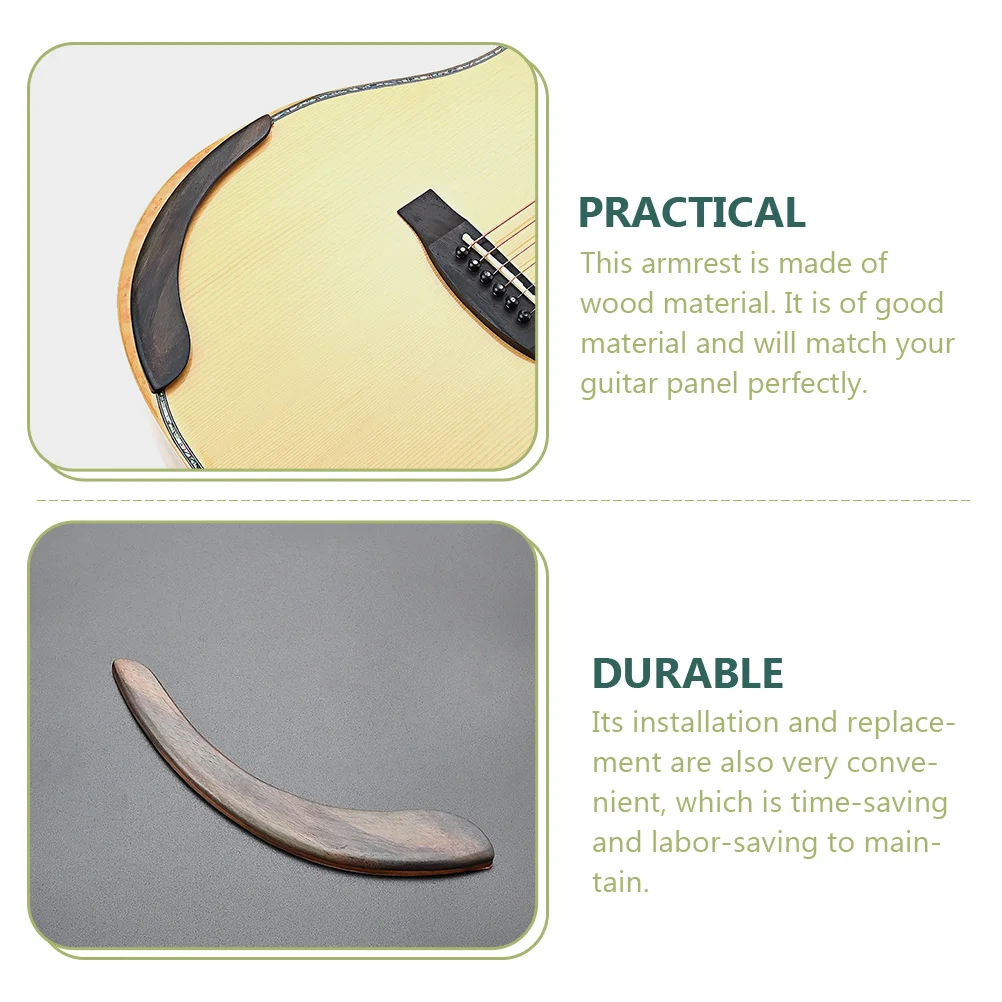 

Guitar Armrest Wooden H Rest Acoustic Electric Anti Skid Wearable Practical Parts Replacement Accessories Guitar Supply