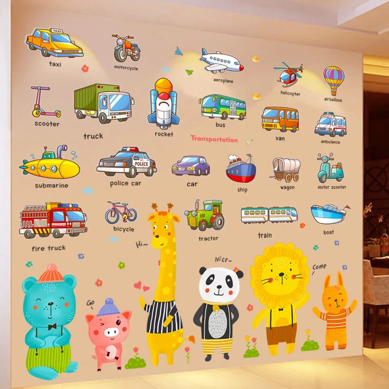 Decorative Early Education Stickers Children's Room Baby Bedroom Kindergarten Layout Wall Sticke