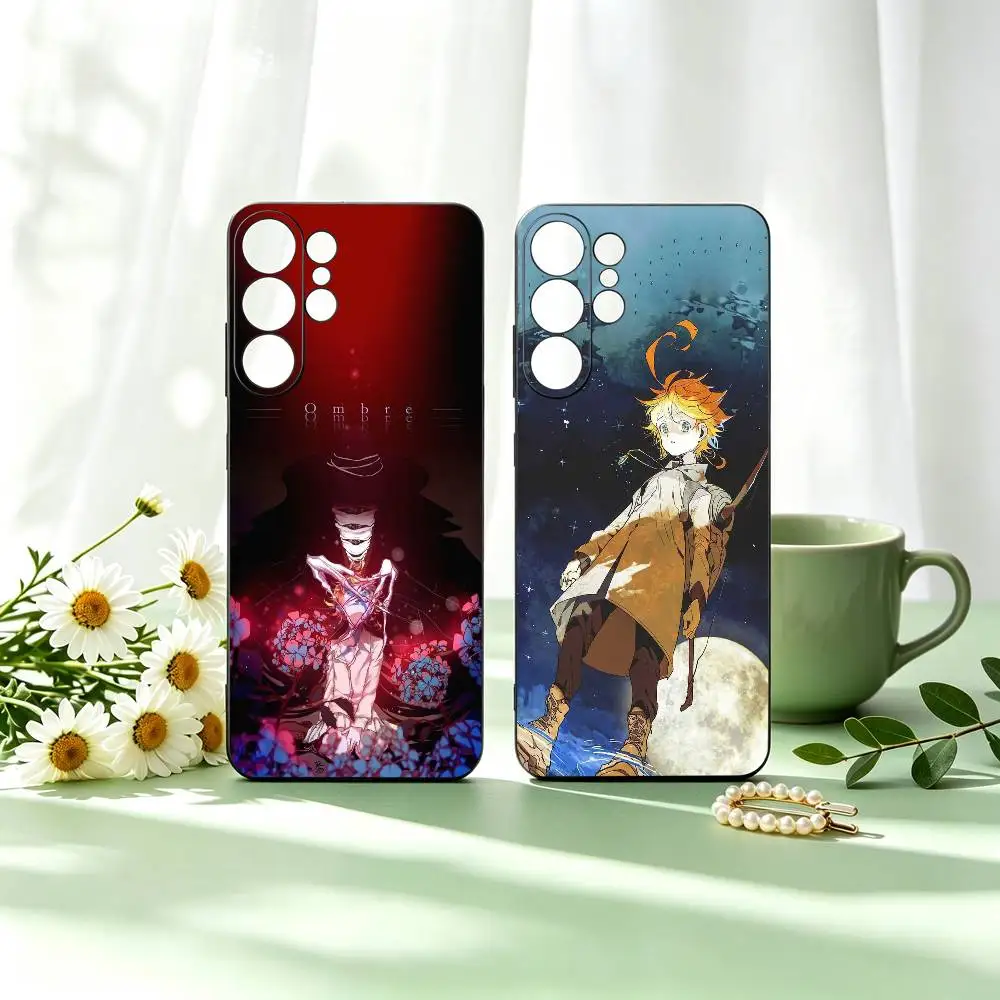 Anime P-Promised N-Neverland Phone Case Black Silicone Soft For Samsung S26,S25,S24,S23,S22,S21,S30,Ultra,Plus,Fe,Lite