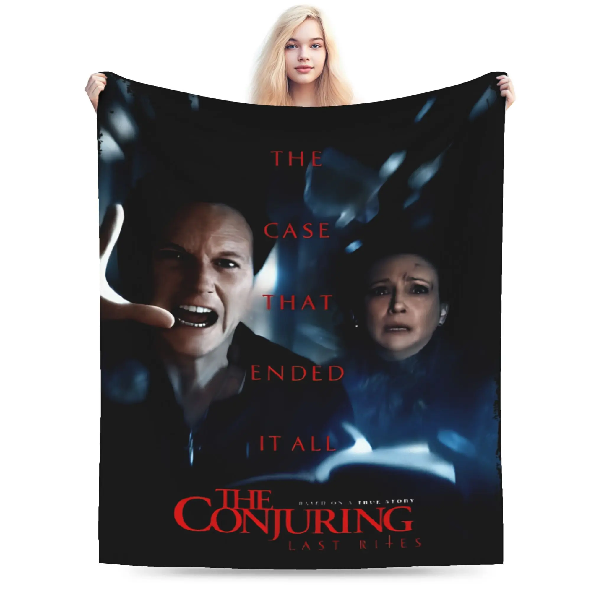 The Conjuring Last Rites فيلم رعب بطانية فائقة النعومة من الفلانيل للشفاء الحاضر رمي بطانية الفراش يلقي